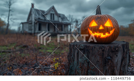 Spooky Halloween Pumpkin Spooky Halloween Pumpkin 118449756