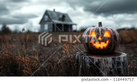 Spooky Halloween Scene 118449757