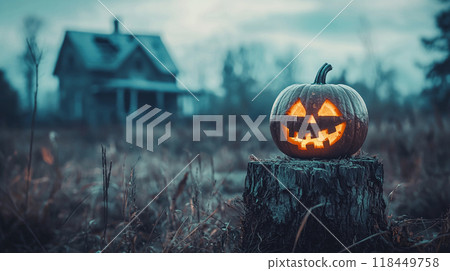 Spooky Halloween Scene 118449758