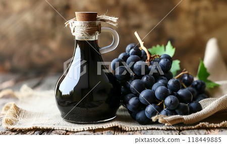 Grapes and Bottle Grapes and Bottle 118449885