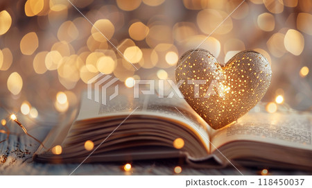 Heart on Open Book Heart on Open Book 118450037