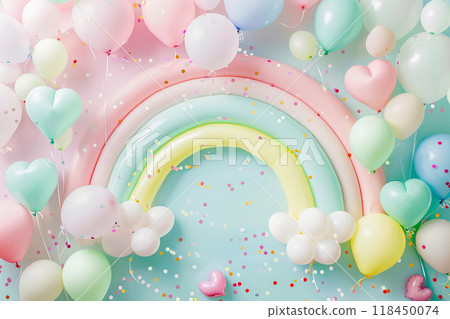Pastel Balloon Rainbow Pastel Balloon Rainbow 118450074
