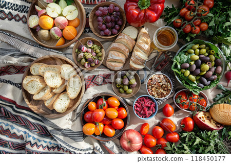Colorful Picnic Spread Colorful Picnic Spread 118450177