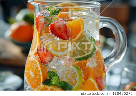 Refreshing Citrus Fruit Infused Water Pitcher 118450275