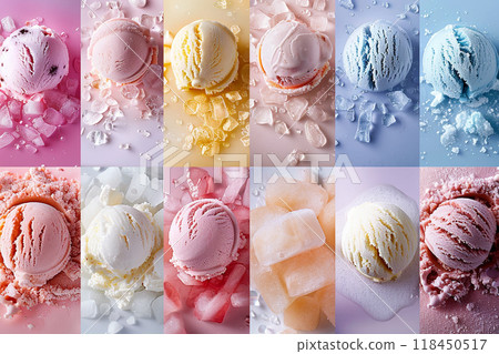 Variety of Ice Cream Flavors Variety of Ice Cream Flavors 118450517