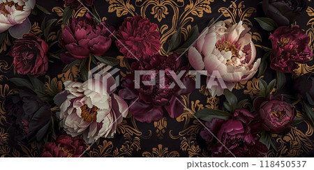 Elegant Floral Wallpaper Design Elegant Floral Wallpaper Design 118450537