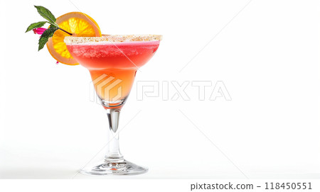 Colorful Cocktail with Citrus Garnish 118450551