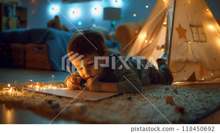 Cozy Evening Drawing Time 118450692