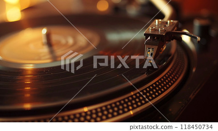 Vintage Turntable in Warm Light Vintage Turntable in Warm Light 118450734