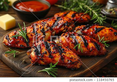 Grilled Chicken with Herbs and Spices 118450765