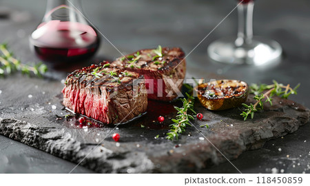 Gourmet Grilled Steak Dinner 118450859