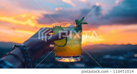 Refreshing Sunset Cocktail Refreshing Sunset Cocktail 118451014