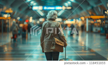 Solo Traveler at the Airport 118451033