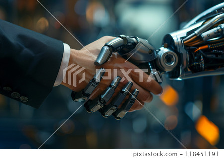 Human and Robot Handshake 118451191