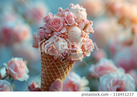 Floral Ice Cream Fantasy Floral Ice Cream Fantasy 118451237