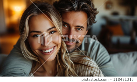 Loving Couple Sharing a Warm Embrace Loving Couple Sharing a Warm Embrace 118451313