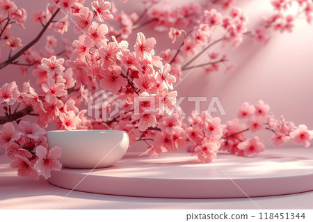 Serene Cherry Blossoms with Teacup Serene Cherry Blossoms with Teacup 118451344