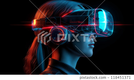 Futuristic Virtual Reality Experience 118451371
