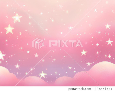 Stars and pink gradient illustration Stars and pink gradient illustration 118451574