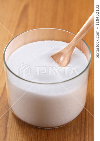 Sugar in a clear container 118452132