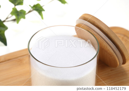 Sugar in a clear container 118452179