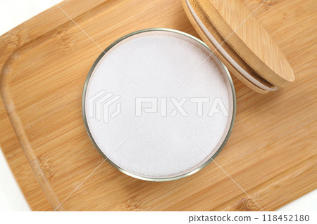 Sugar in a clear container 118452180