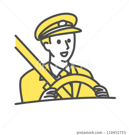 身穿制服的司機握著方向盤 身穿制服的司機握著方向盤 118452755