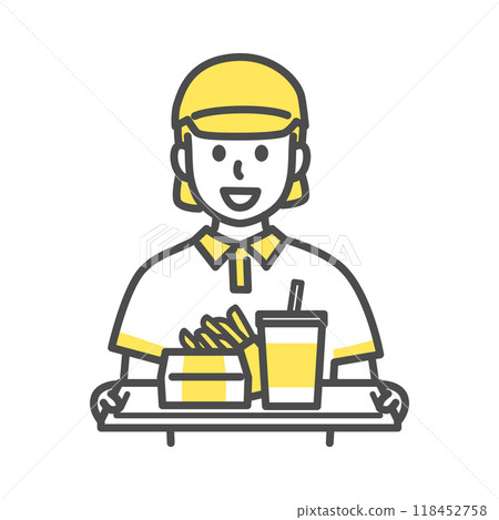 在速食店工作的女士 在速食店工作的女士 118452758