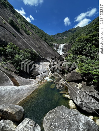 Senpiro-taki Falls are grand waterfalls representative of Yakushima Island , Yakushima is a World Heritage Site island located in Kagoshima Prefecture, Kyushu, Japan 118453227