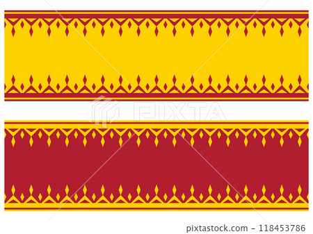Indian style decorative border set. Vector data. 118453786