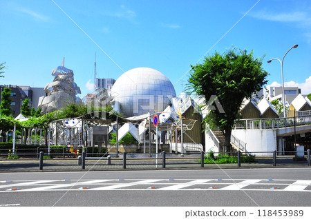Shonandai Cultural Center and blue sky in Fujisawa City, Kanagawa Prefecture Shonandai Cultural Center and blue sky in Fujisawa City, Kanagawa Prefecture 118453989