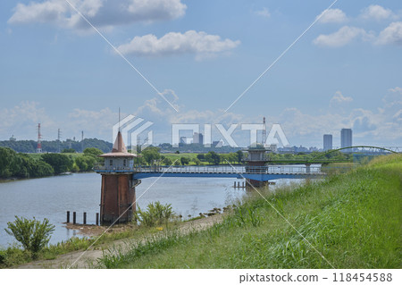 江戶川堤岸、虎先生走過的路、取水塔 118454588