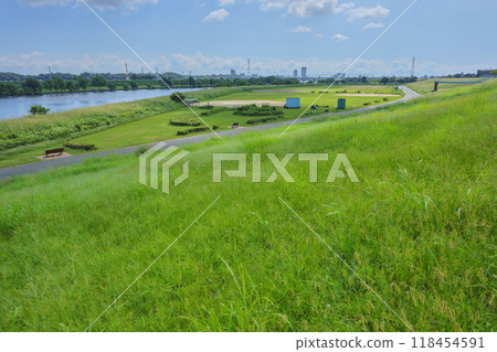 Edogawa River bank: The path Tora-san walked Edogawa River bank: The path Tora-san walked 118454591