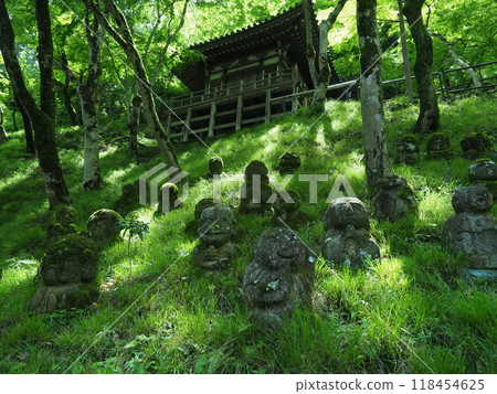 Aishinen菩薩寺廟在初夏 118454625