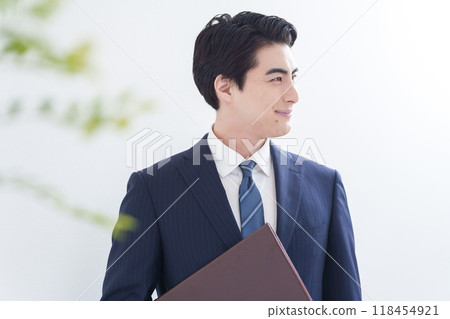 Working businessman (white background) Working businessman (white background) 118454921