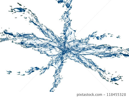 Abstract blue splashes and white background Abstract blue splashes and white background 118455328