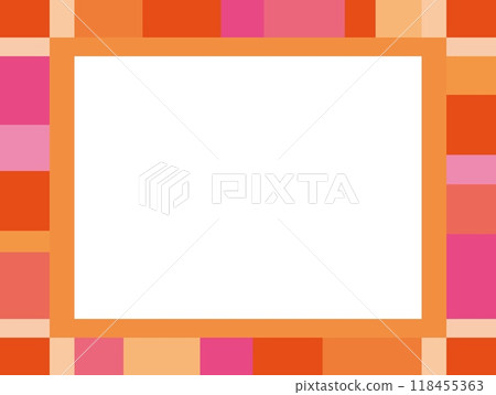 框架白色空間幾何圖案柔和的顏色 框架白色空間幾何圖案柔和的顏色 118455363