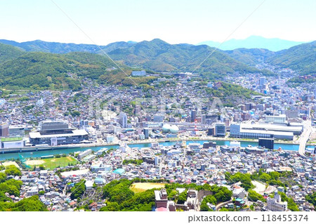 The area around Nagasaki Station and Stadium City currently under redevelopment 118455374