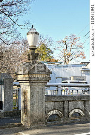 Walking around Honjo-juku: Kamibashi Bridge, a nationally registered tangible cultural property, Wakaizumi, Honjo City Walking around Honjo-juku: Kamibashi Bridge, a nationally registered tangible cultural property, Wakaizumi, Honjo City 118455941