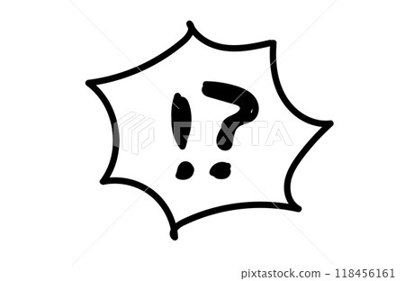 Simple handwritten icon surprise speech bubble Simple handwritten icon surprise speech bubble 118456161