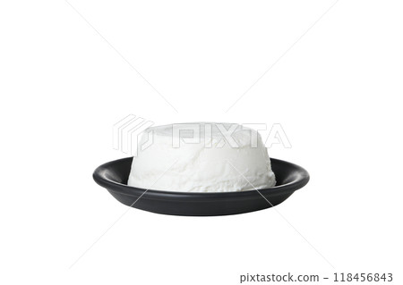 PNG, Ricotta in black bowls, isolated on white background PNG, Ricotta in black bowls, isolated on white background 118456843