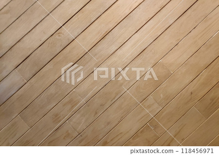 Diagonal wood planks wall background 118456971
