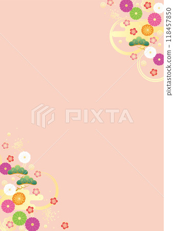 Background material-Early spring frame 16-1 vector 118457850