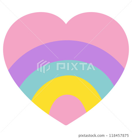 Rainbow heart for Pride Month, Valentine's card, cute sticker, decorations, love sign, heart symbol, cute patches, shirt print, brooch, February element, merchandise, mockup, logo, icon, branding, pin Rainbow heart for Pride Month, Valentine's card, cute sticker, decorations, love sign, heart symbol, cute patches, shirt print, brooch, February element, merchandise, mockup, logo, icon, branding, pin 118457875