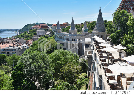View of Gellert Mountain and the Citadella Fortress from Fisherman's Bastion View of Gellert Mountain and the Citadella Fortress from Fisherman's Bastion 118457935