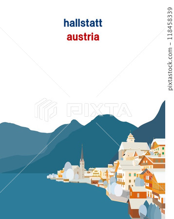 Hallstatt Salzkammergut winter scenery 118458339