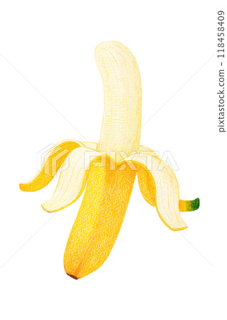 用色鉛筆畫的香蕉 118458409