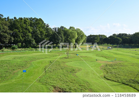 Park golf course in the early morning - midsummer scenery 118458689