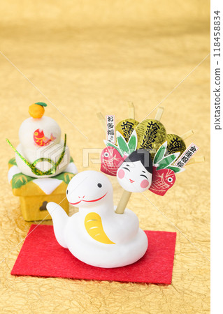 生肖蛇年(拿著乾草叉的蛇) 生肖蛇年(拿著乾草叉的蛇) 118458834