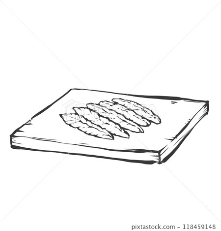 Hand-drawn brush-style illustration of chicken breast 118459148